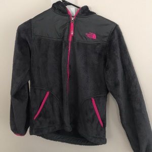 Dark grey North Face Jacket with hoodie